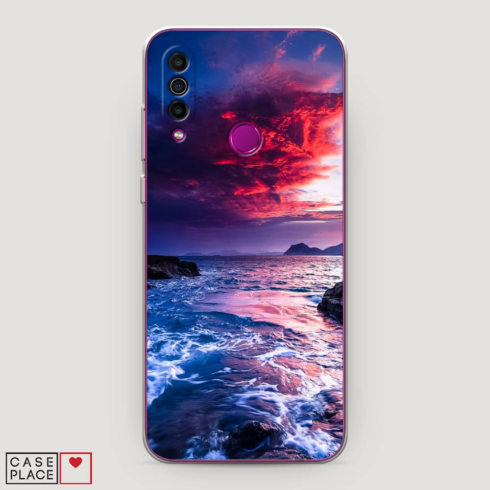 

Чехол Awog на Meizu M10 "Волны 1", Розовый;синий, 73850-4