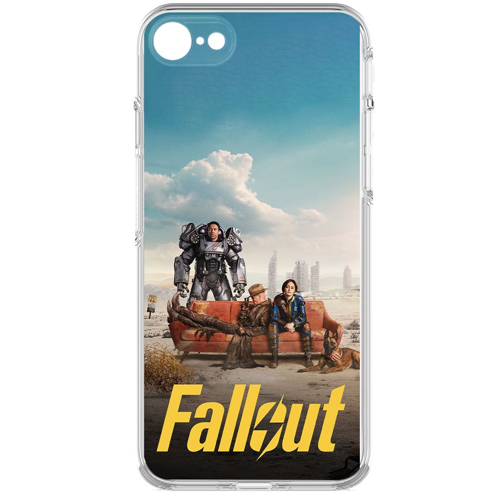 

Чехол-накладка Krutoff Clear Case Фоллаут - Постер для iPhone 7/8/SE 2020 с защитой камеры, Прозрачный