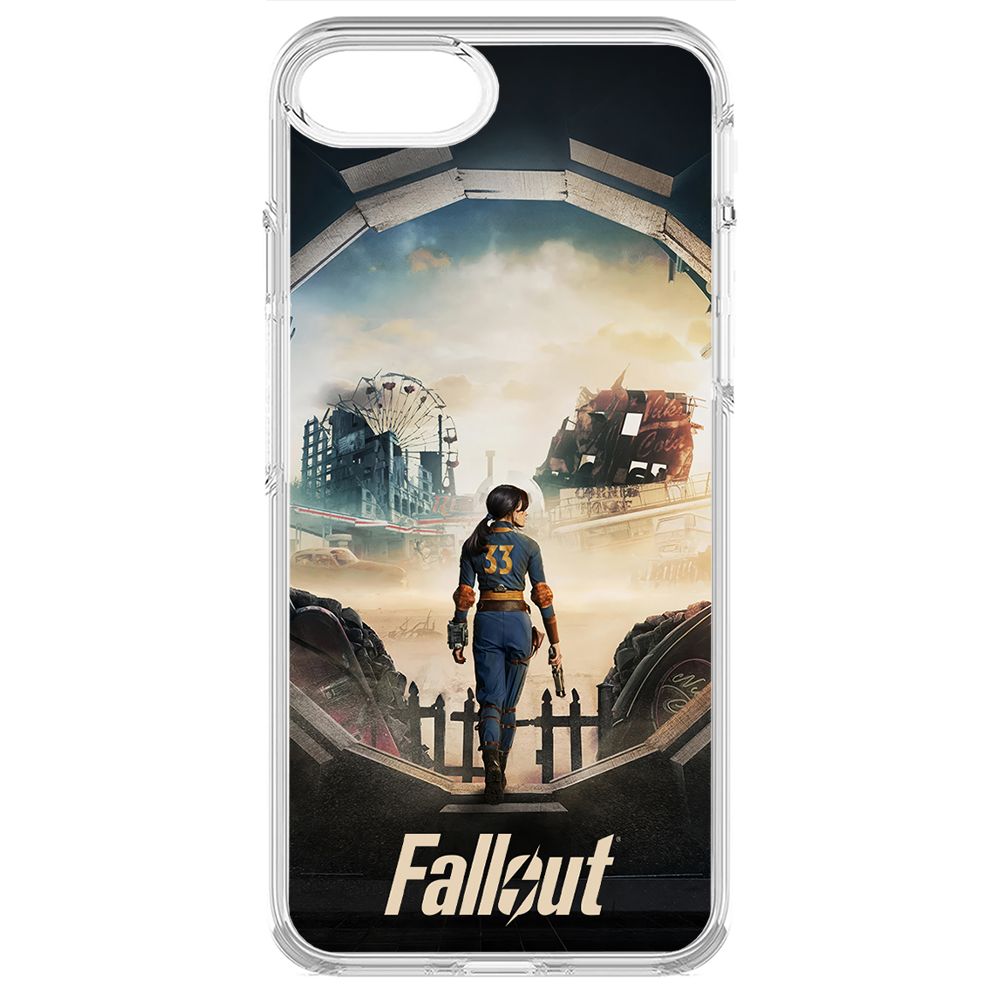 

Чехол-накладка Krutoff Clear Case Фоллаут (Fallout) - Убежище 33 для iPhone 8, Прозрачный