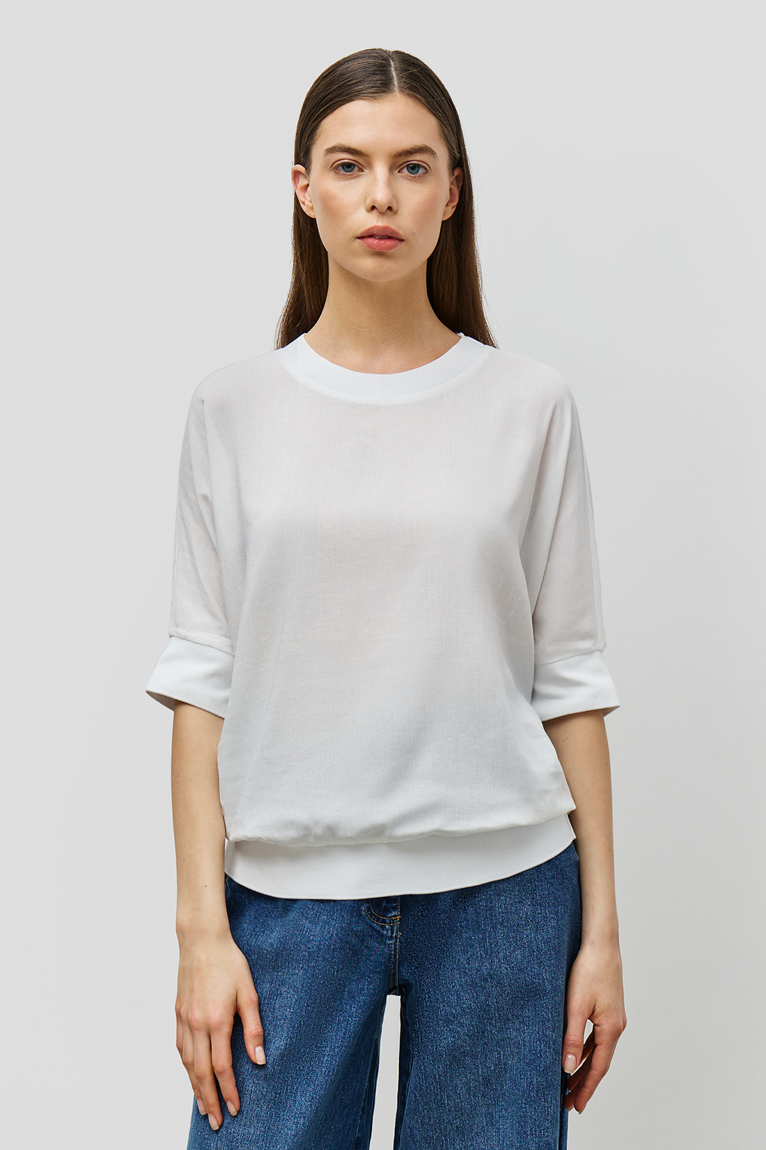 

Блуза женская Baon B1923027 белая 2XL, Белый, B1923027