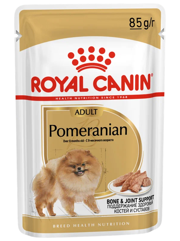 

Влажный корм для собак Royal Canin Pomeranian мясной, 85 г