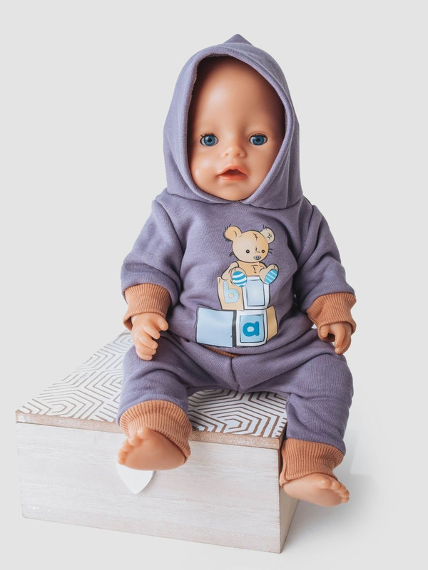 

Одежда для куклы Richline Baby Born 43 см, Х-135 Сиреневый/лосось, Х-135