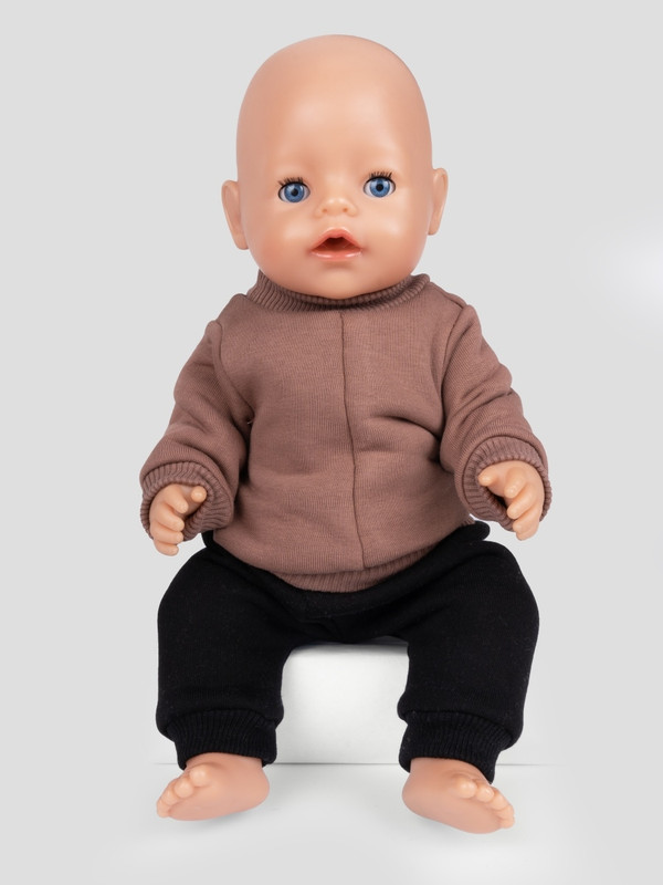 

Одежда для куклы Richline Baby Born 43 см, Х-353 Молочный/шоколад/черный, Х-353