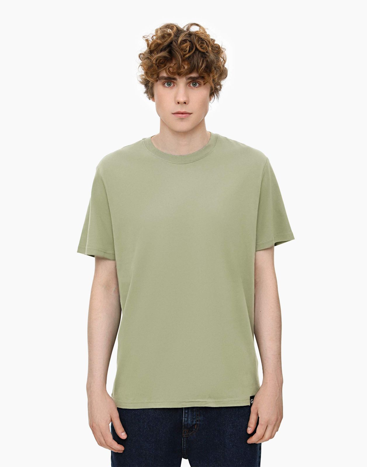 

Футболка мужская Gloria Jeans BKT012115 хаки XS/176, BKT012115