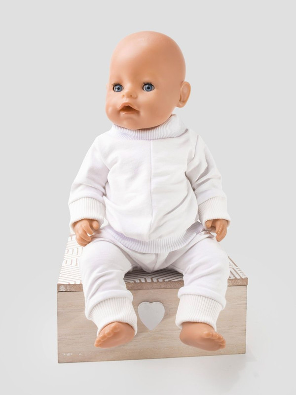 Одежда для куклы Richline Baby Born 43 см, Х-355 Белый коляска для куклы happy baby twiglet