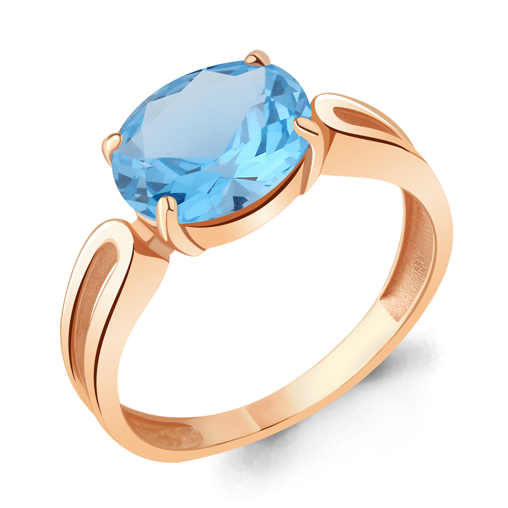 

Кольцо из серебра с топазом искусственным р., Aquamarine 6935292, 6935292_925_з