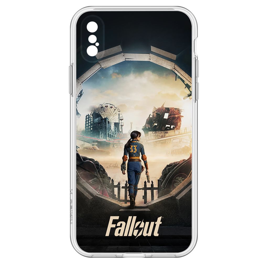 

Чехол-накладка Krutoff Clear Case Фоллаут (Fallout) - Убежище 33 для iPhone X, Прозрачный