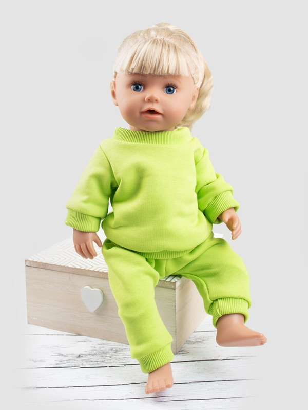 Одежда для куклы Richline Baby Born 43 см, Х-355 Салатовый. new born photography props baby blankets mohair color wrapping cloth 40x150cm rainbow wrapping cloth2022