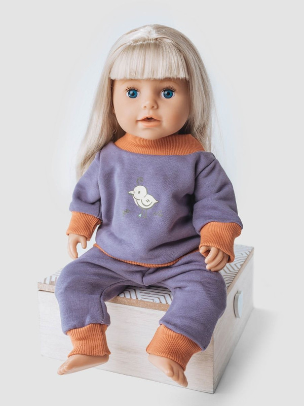 Одежда для куклы Richline Baby Born 43 см, Х-355 Сиреневый-лосось