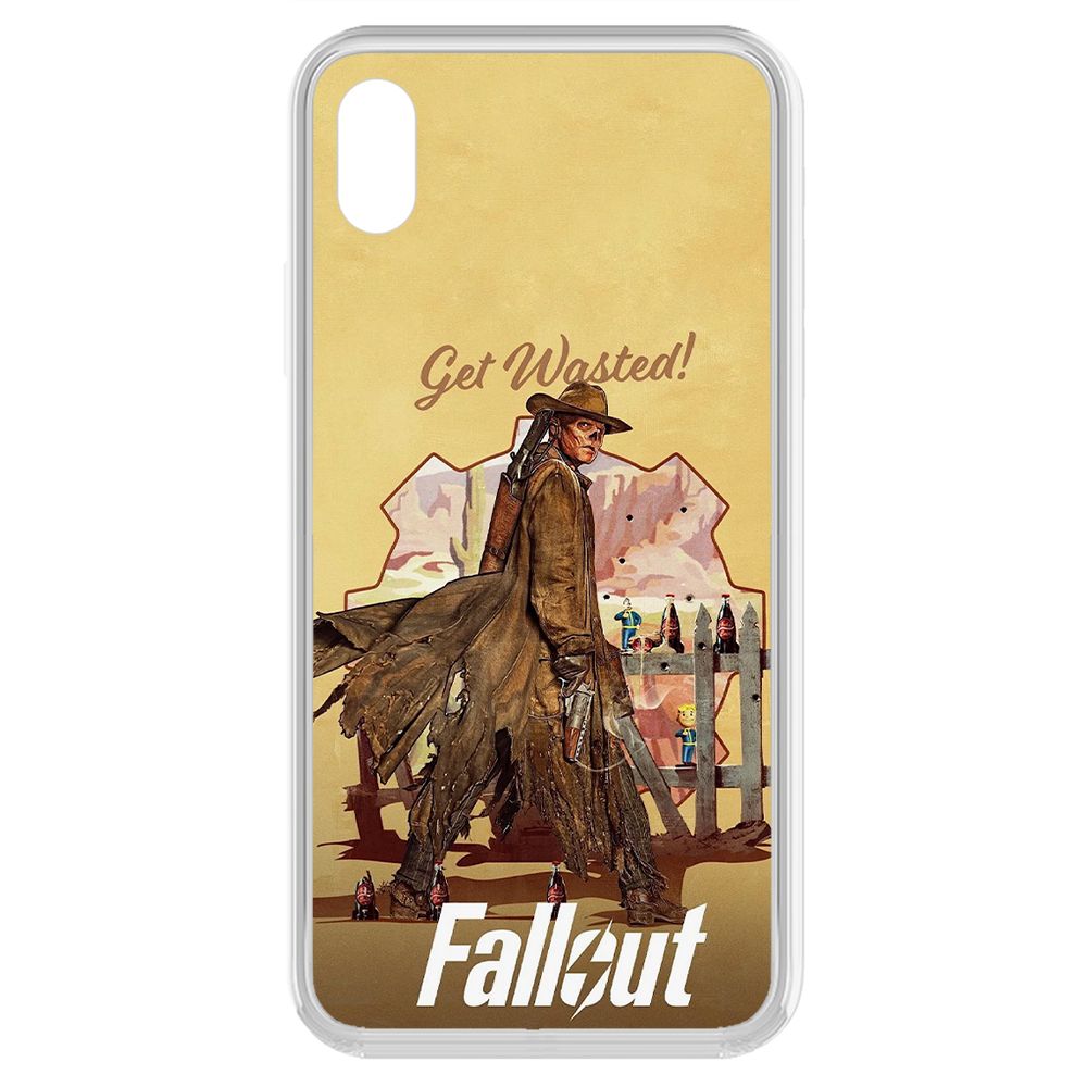 

Чехол-накладка Krutoff Clear Case Фоллаут (Fallout) - Давай напьемся! для iPhone XR, Прозрачный