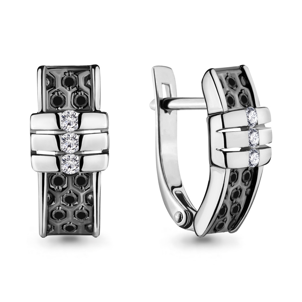 

Серьги из белого золота с бриллиантом Aquamarine 942322Ч, 942322Ч_585_бз