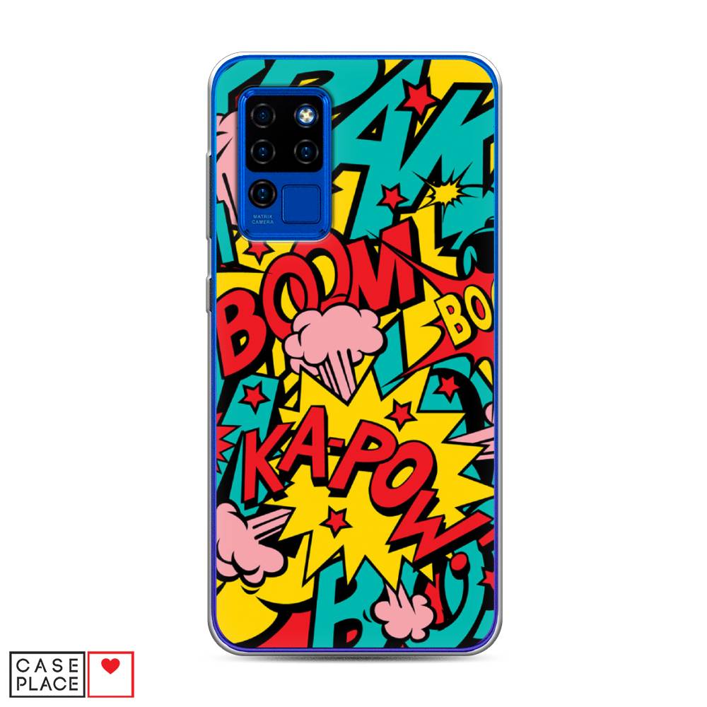 

Чехол Awog на Oukitel C21 / Оукитель C21 "Постер pop art", Голубой;желтый;красный, 230350-9