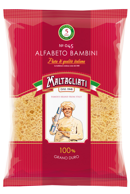 

Макаронные изделия Maltagliati Алфавит № 045 450 г
