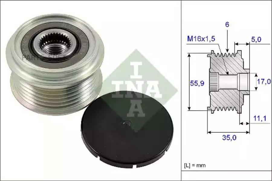

Обгонная муфта генератора vag 2.7d-6.0d 04-