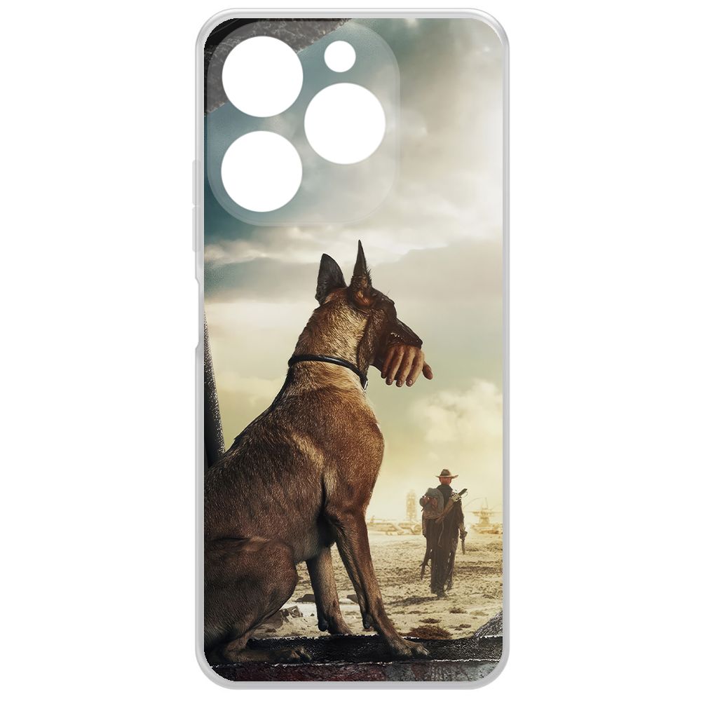 

Чехол-накладка Krutoff Clear Case Фоллаут (Fallout) - Псина для ITEL A70