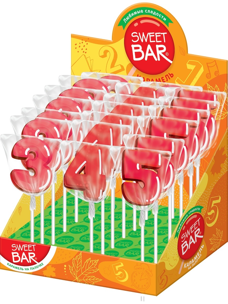 

Леденцовая карамель Sweet Bar Цифры 20 г