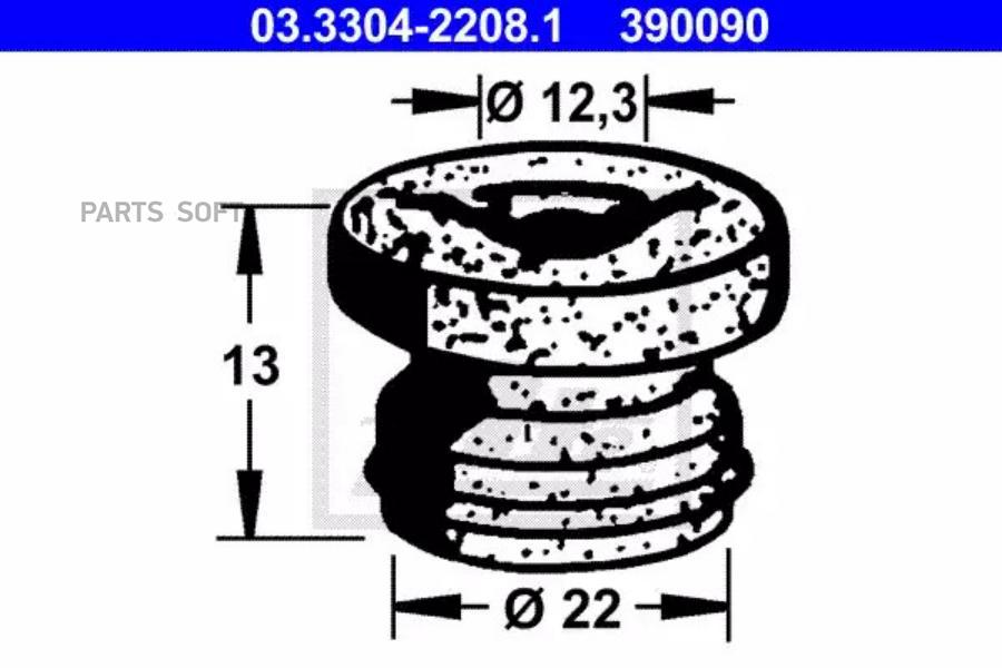 Кольцо уплотнительное тормозной системы BMWMBGMOPELVAG123x22x13mm ATE 033304-22081 1360₽