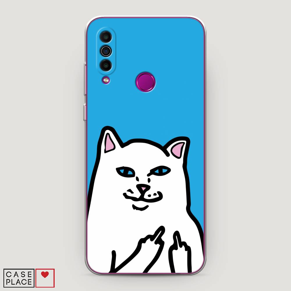 

Чехол Awog на Meizu M10 "Кот жесть", Белый;голубой;черный, 73850-9