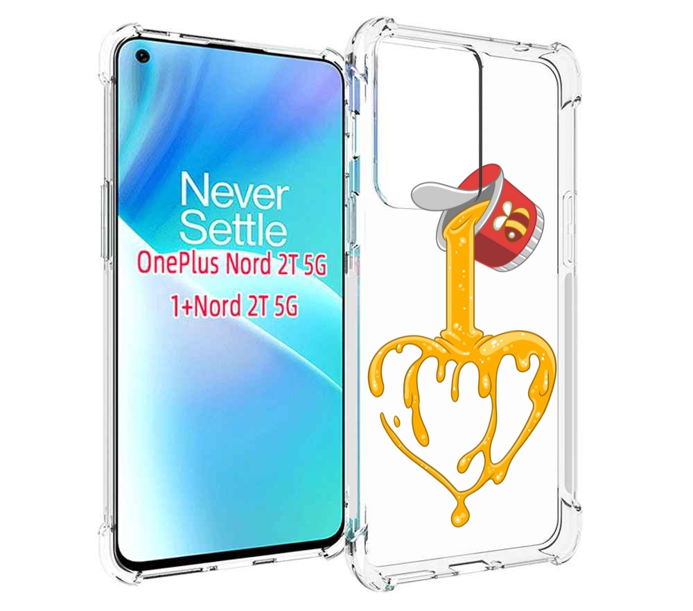 

Чехол MyPads медовое сердце для OnePlus Nord 2T, Прозрачный, Tocco