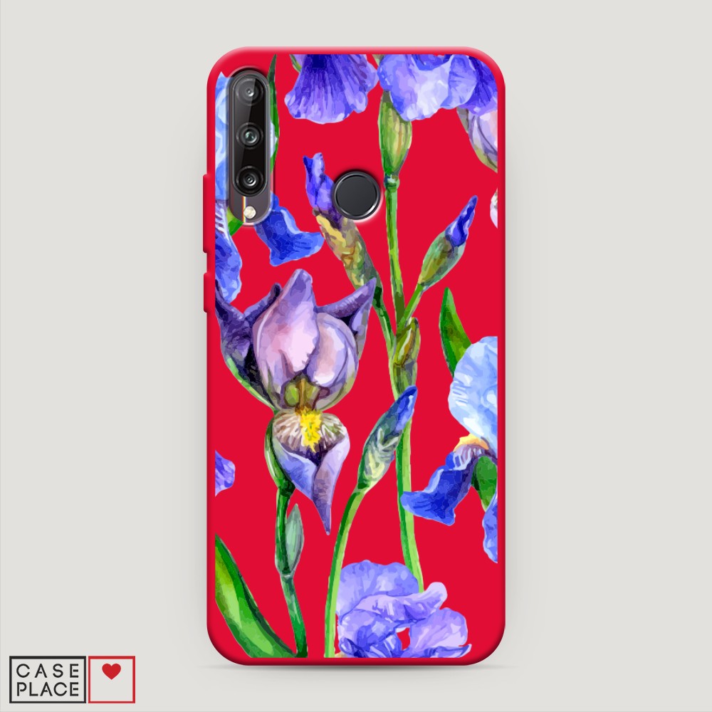 

Чехол Awog на Huawei P40 lite E/Honor 9C "Синие ирисы", Разноцветный, 612453-1