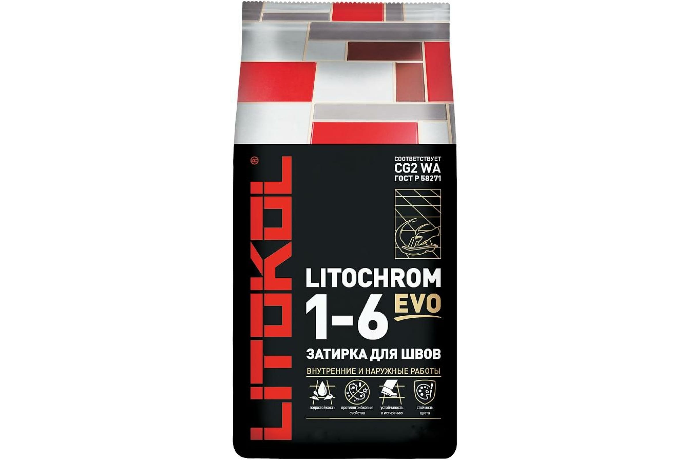 LITOKOL LITOCHROM 1-6 EVO LE 200 белый (5kg Al.bag) 500180003 litokol litochrom 1 6 evo le 200 белый 5kg al bag 500180003