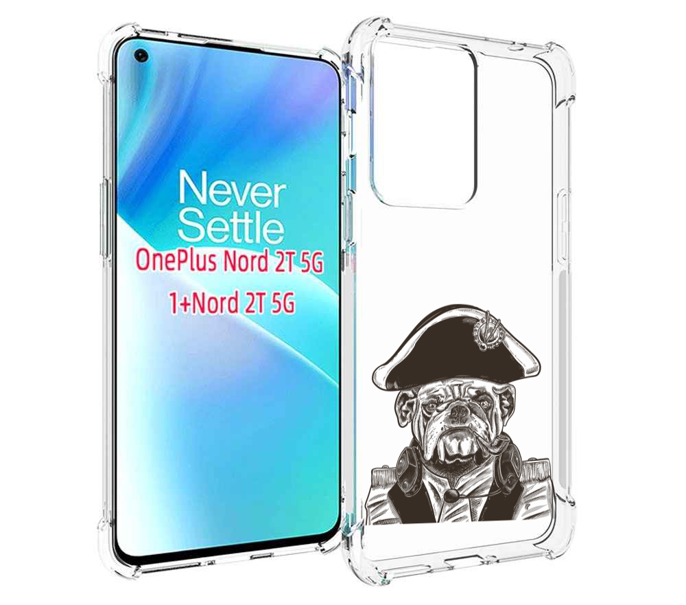 

Чехол MyPads мопс генерал для OnePlus Nord 2T, Прозрачный, Tocco