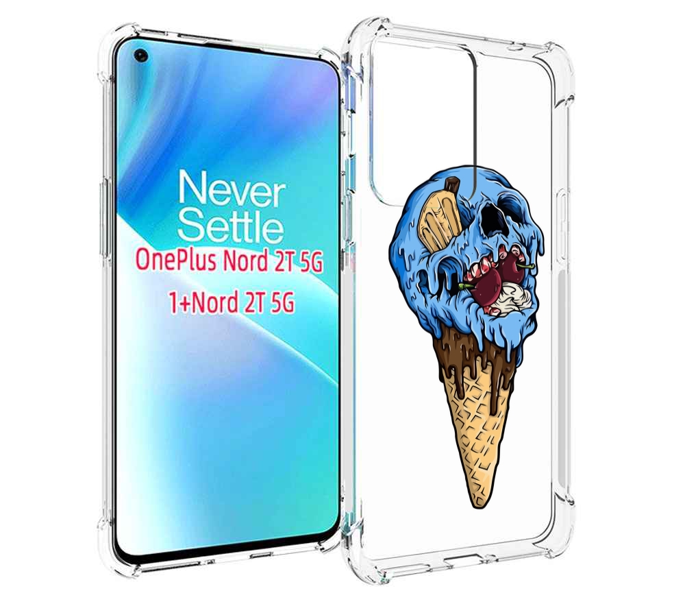 

Чехол MyPads мороженное череп для OnePlus Nord 2T, Прозрачный, Tocco