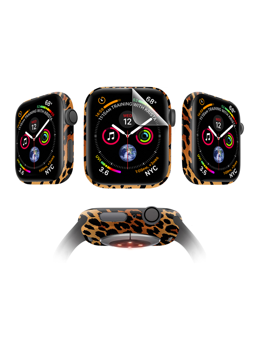 

Защитная пленка MOCOLL для Apple Watch 44mm Glossy (4шт) Леопард