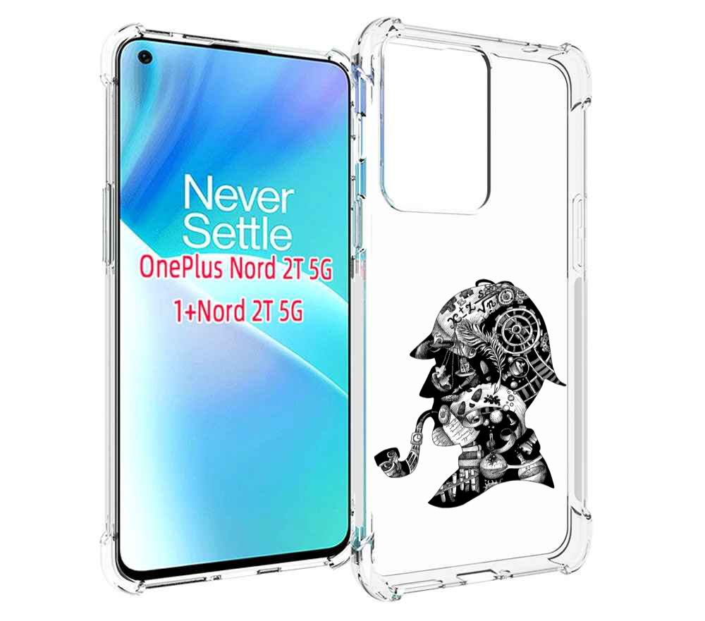 

Чехол MyPads мужчина с трубкой абстракция для OnePlus Nord 2T, Прозрачный, Tocco