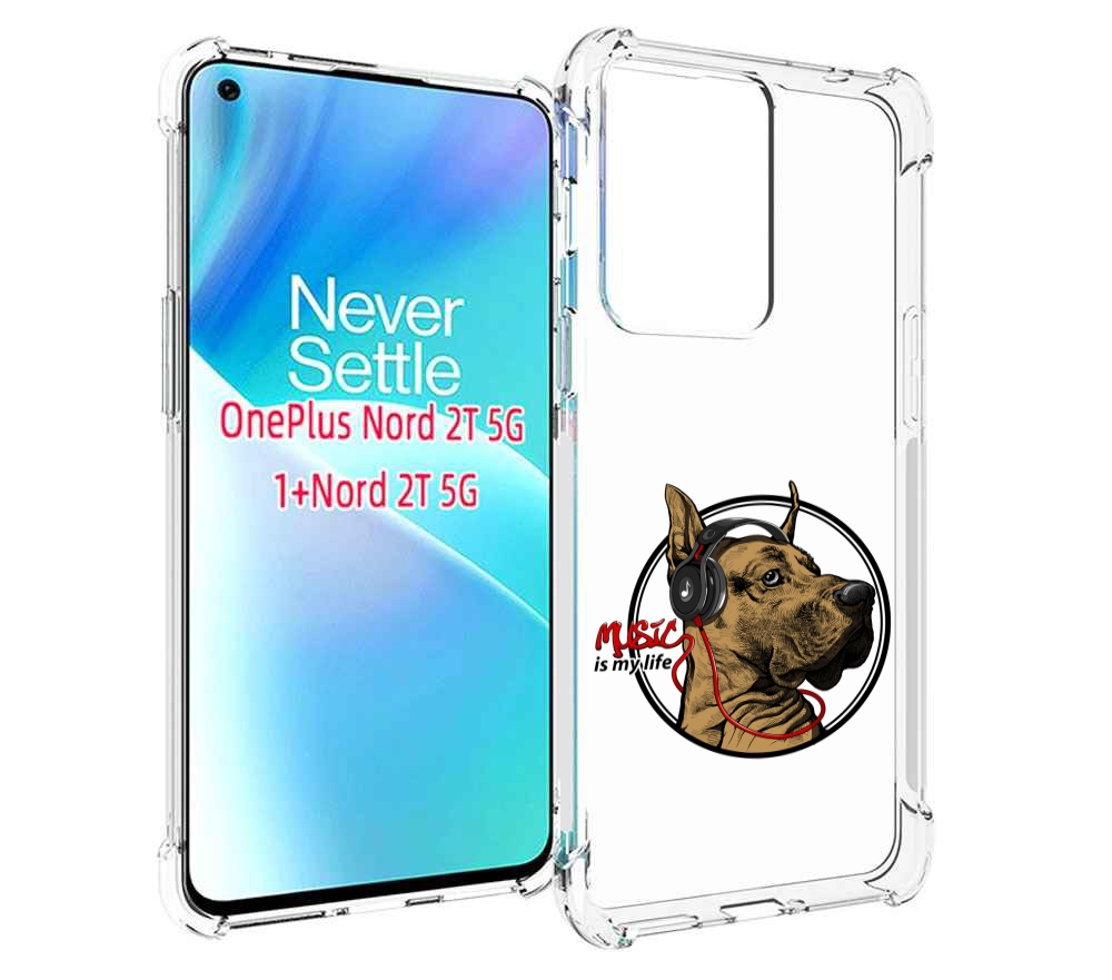 

Чехол MyPads музыкальная собака для OnePlus Nord 2T, Прозрачный, Tocco