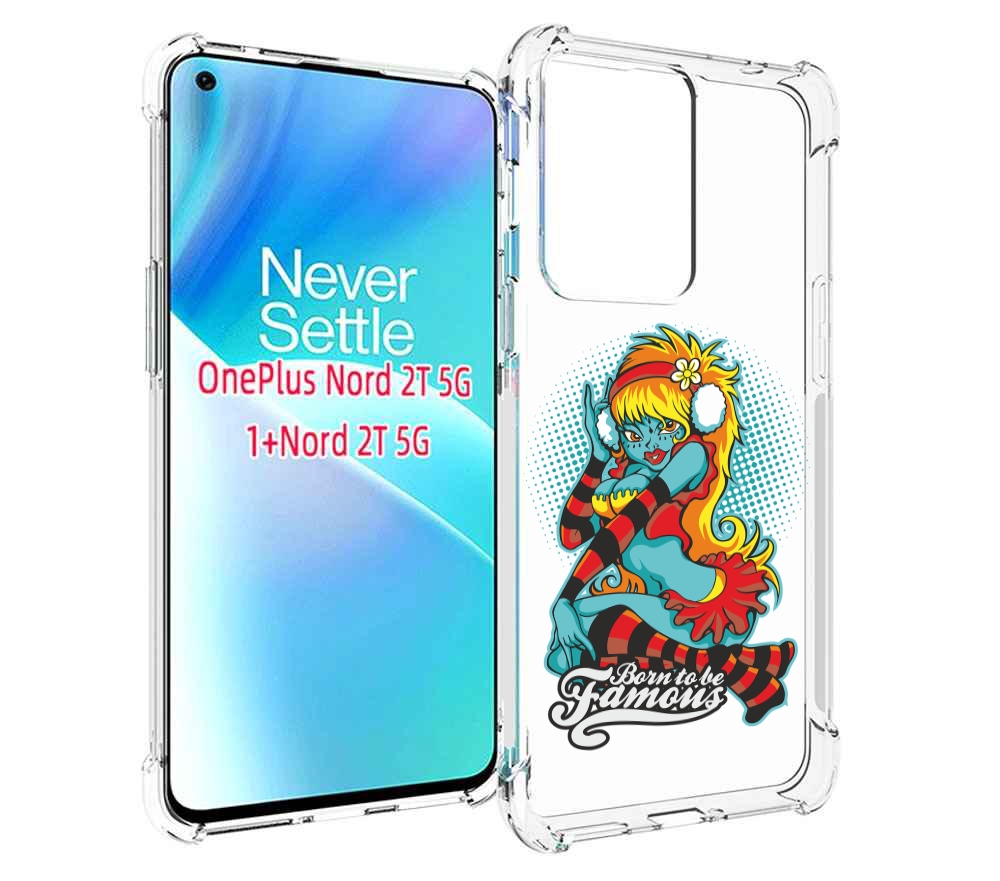

Чехол MyPads нарисованная девушка в наушниках для OnePlus Nord 2T, Прозрачный, Tocco