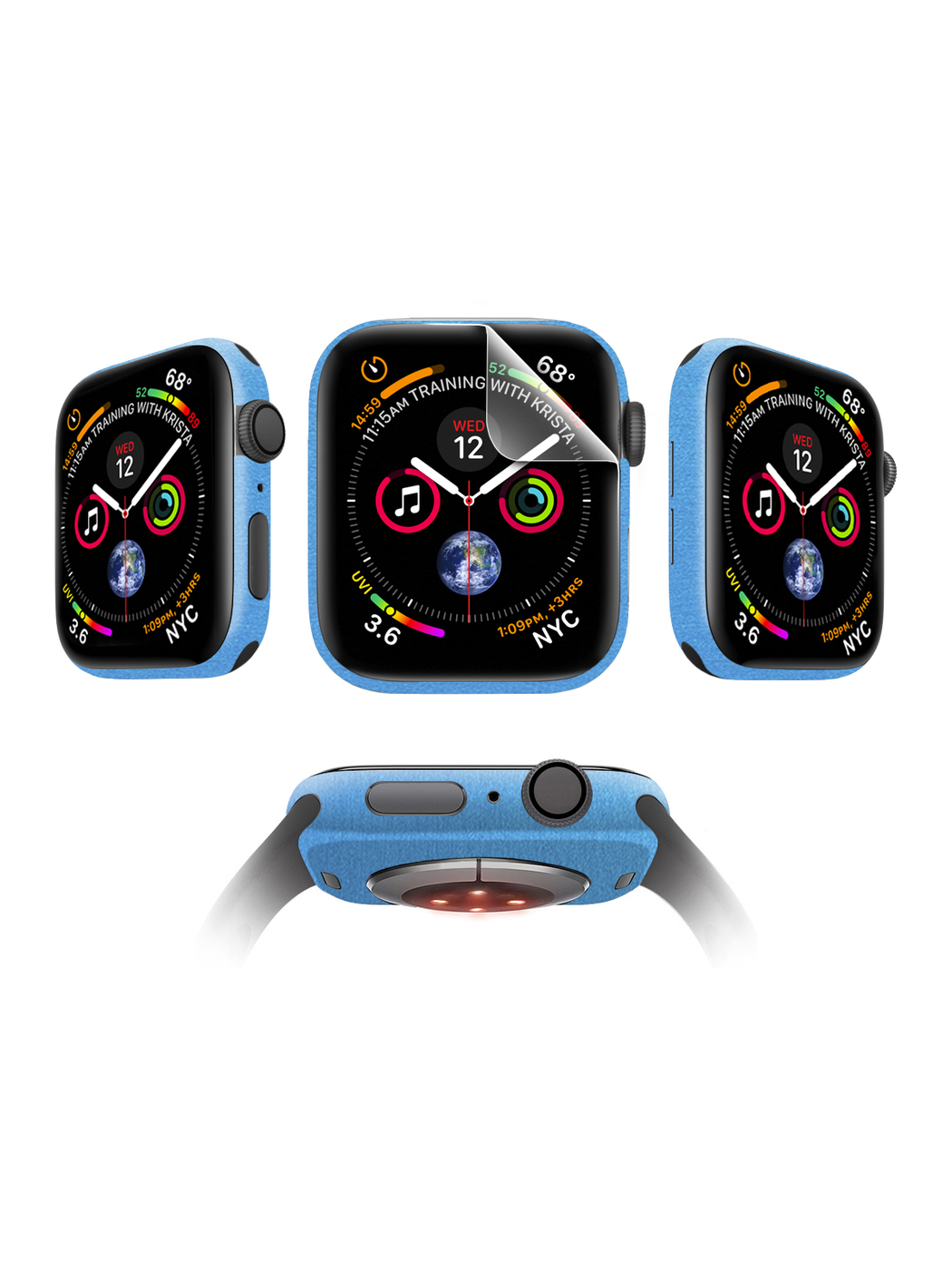 

Защитная пленка MOCOLL для Apple Watch 44mm Glossy (4шт) Металлик Голубой