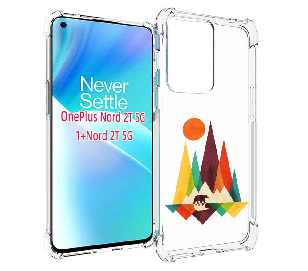 

Чехол MyPads нарисованные горы с медведем для OnePlus Nord 2T, Прозрачный, Tocco