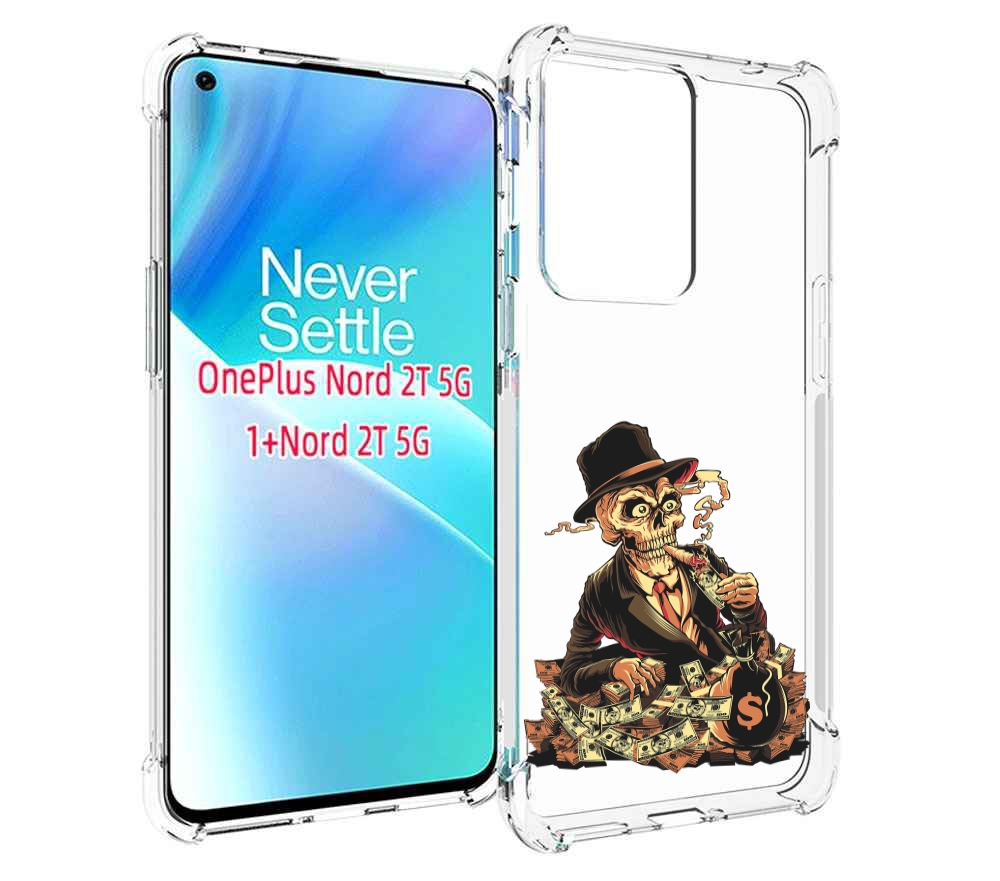 

Чехол MyPads нарисованный череп с сигаретой для OnePlus Nord 2T, Прозрачный, Tocco