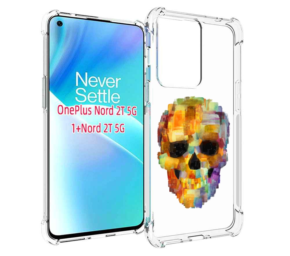 

Чехол MyPads нарисованный череп для OnePlus Nord 2T, Прозрачный, Tocco
