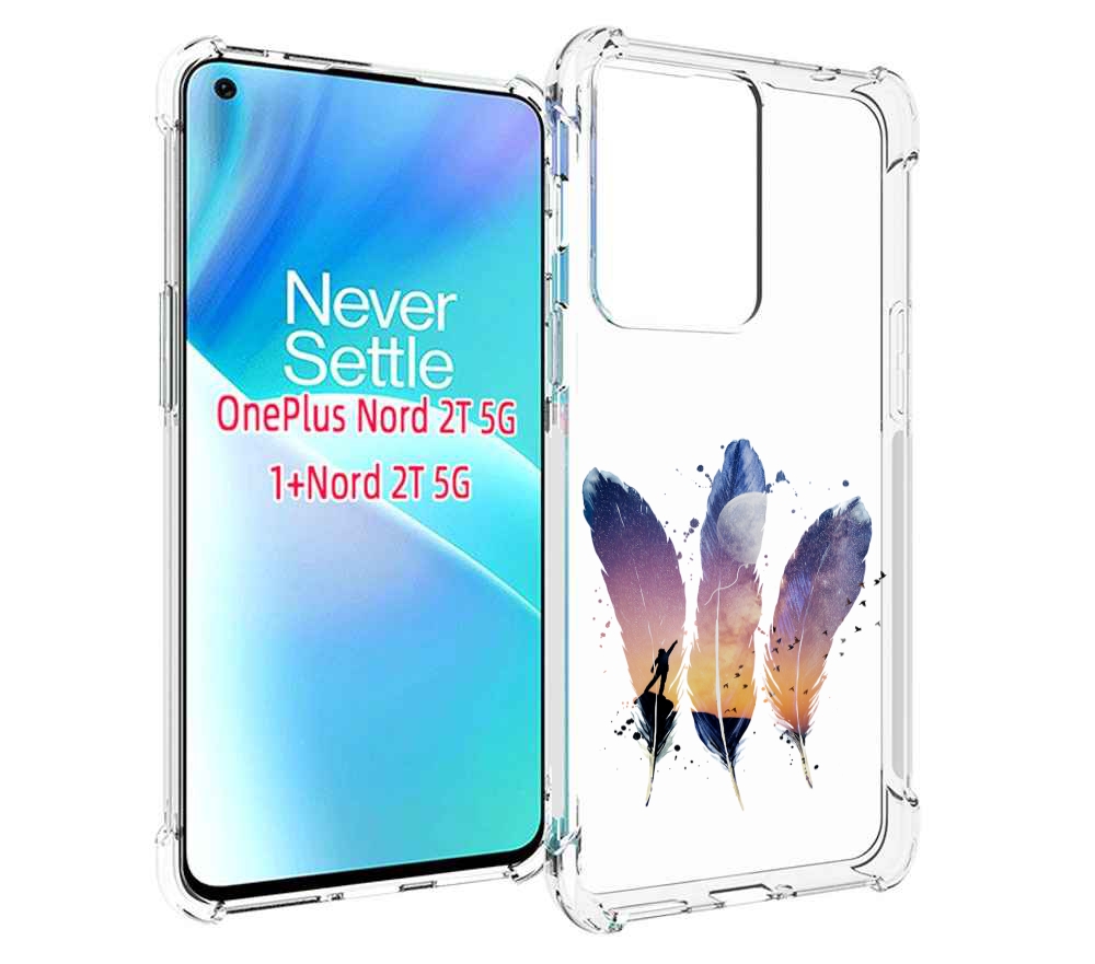 

Чехол MyPads небесные перья для OnePlus Nord 2T, Прозрачный, Tocco