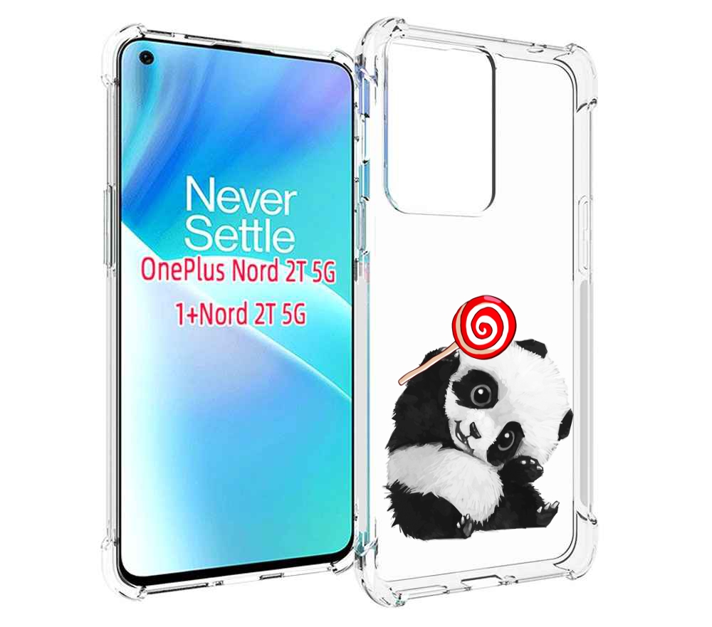 

Чехол MyPads панда с леденцом для OnePlus Nord 2T, Прозрачный, Tocco