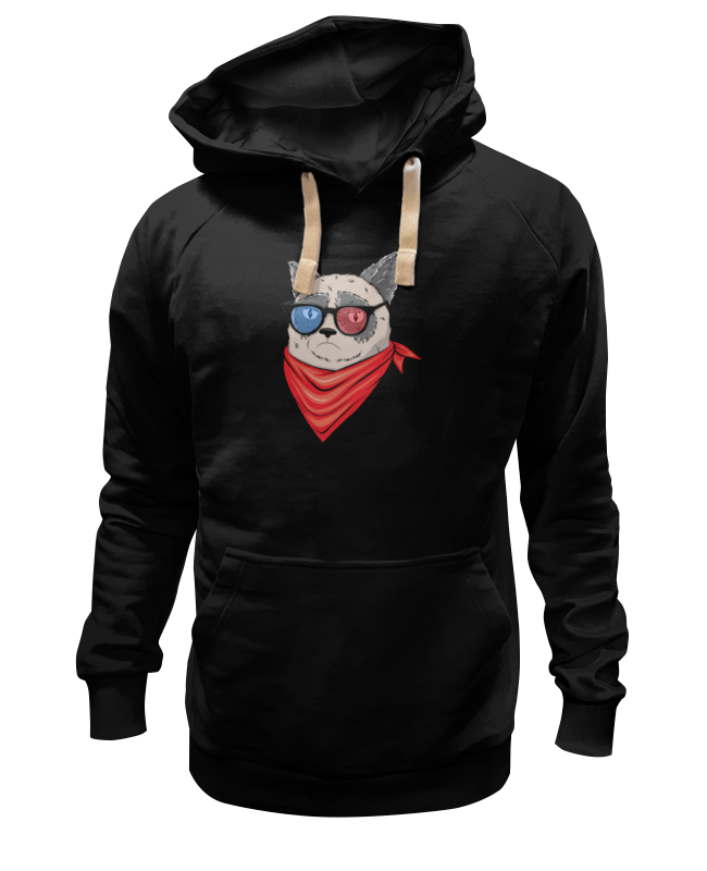 

Худи унисекс Printio Угрюмая кот черное 3XL, Черный, Угрюмый кот