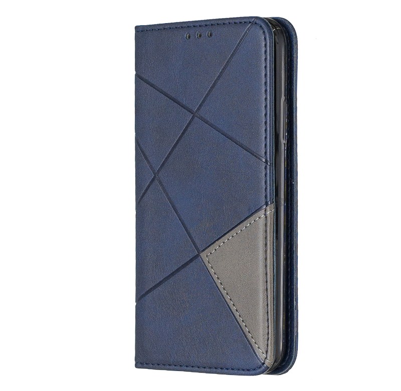 Чехол-книжка MyPads Magnete Rombo для iPhone 14 Pro из эко-кожи прошитый по контуру ромбов