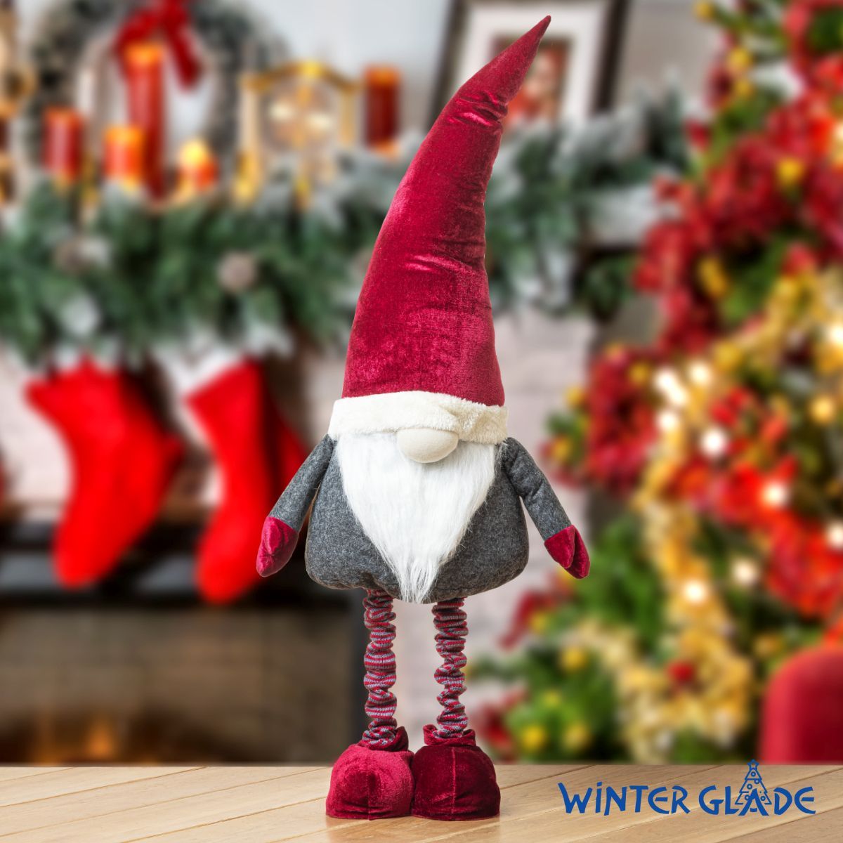 Новогодняя фигурка Winter Glade Гном F23125 на телескопических ногах 80-125 см 5175₽