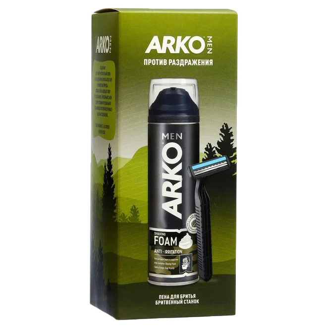 Набор средств для бритья Arko Anti-Irritation для мужчин 2 предмета