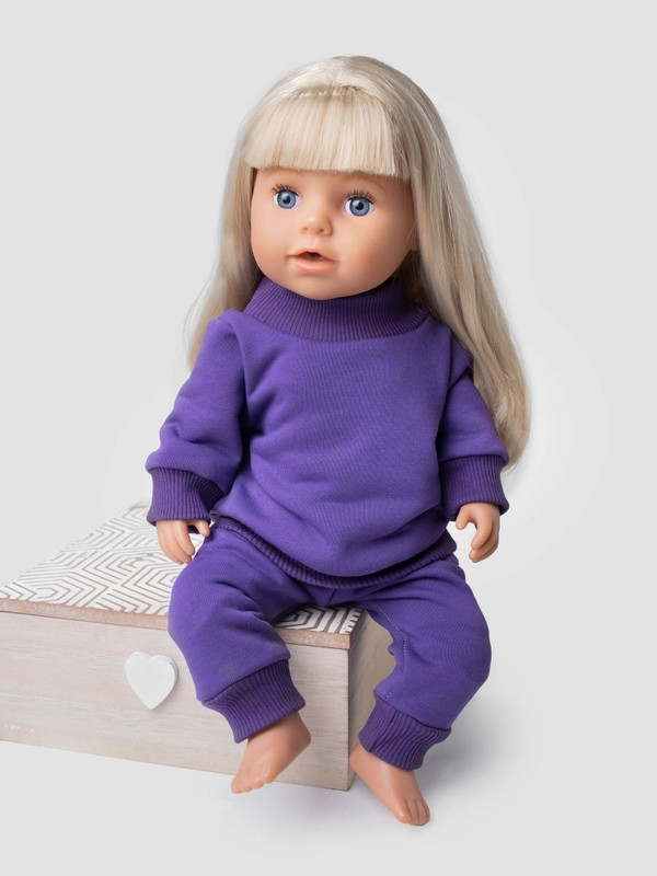 фото Одежда для куклы richline baby born 43 см, х-355 фиолетовый