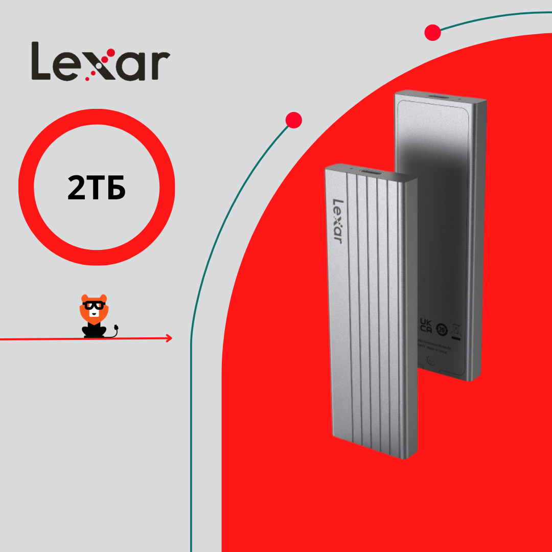 

Внешний SSD диск Lexar PAE06N Portable SSD 2TB, Серый, PAE06N Portable SSD 2TB