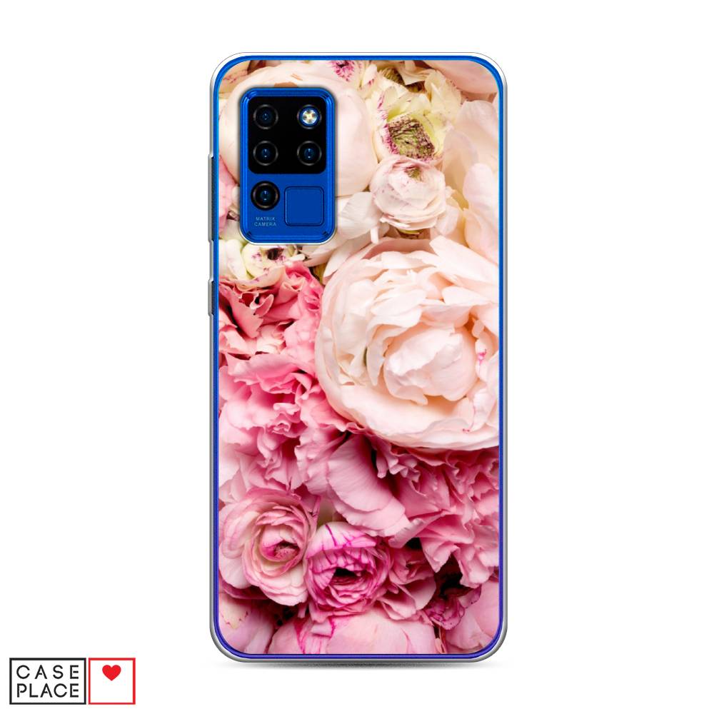 

Чехол Awog на Oukitel C21 / Оукитель C21 "Пионы яркие", Розовый, 230350-8