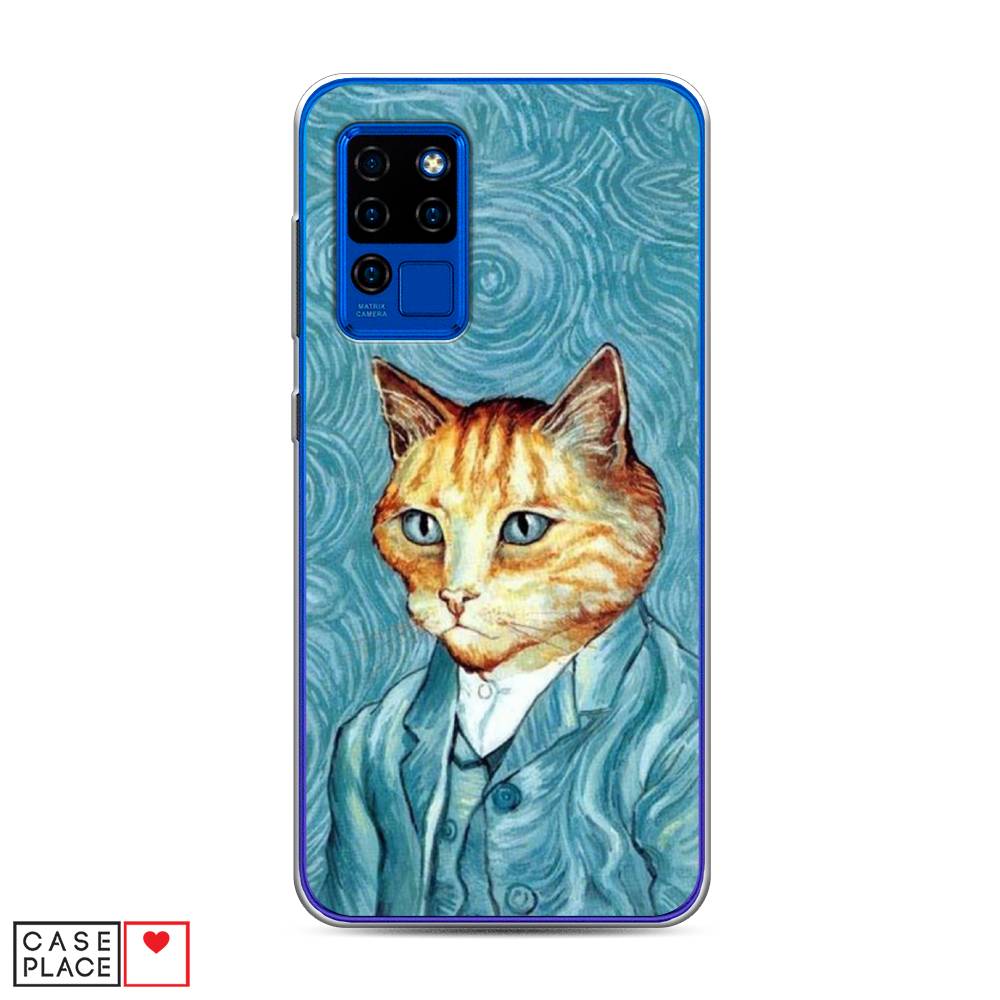 

Чехол Awog на Oukitel C21 / Оукитель C21 "Кот Ван Гог", Голубой;коричневый, 230350-2