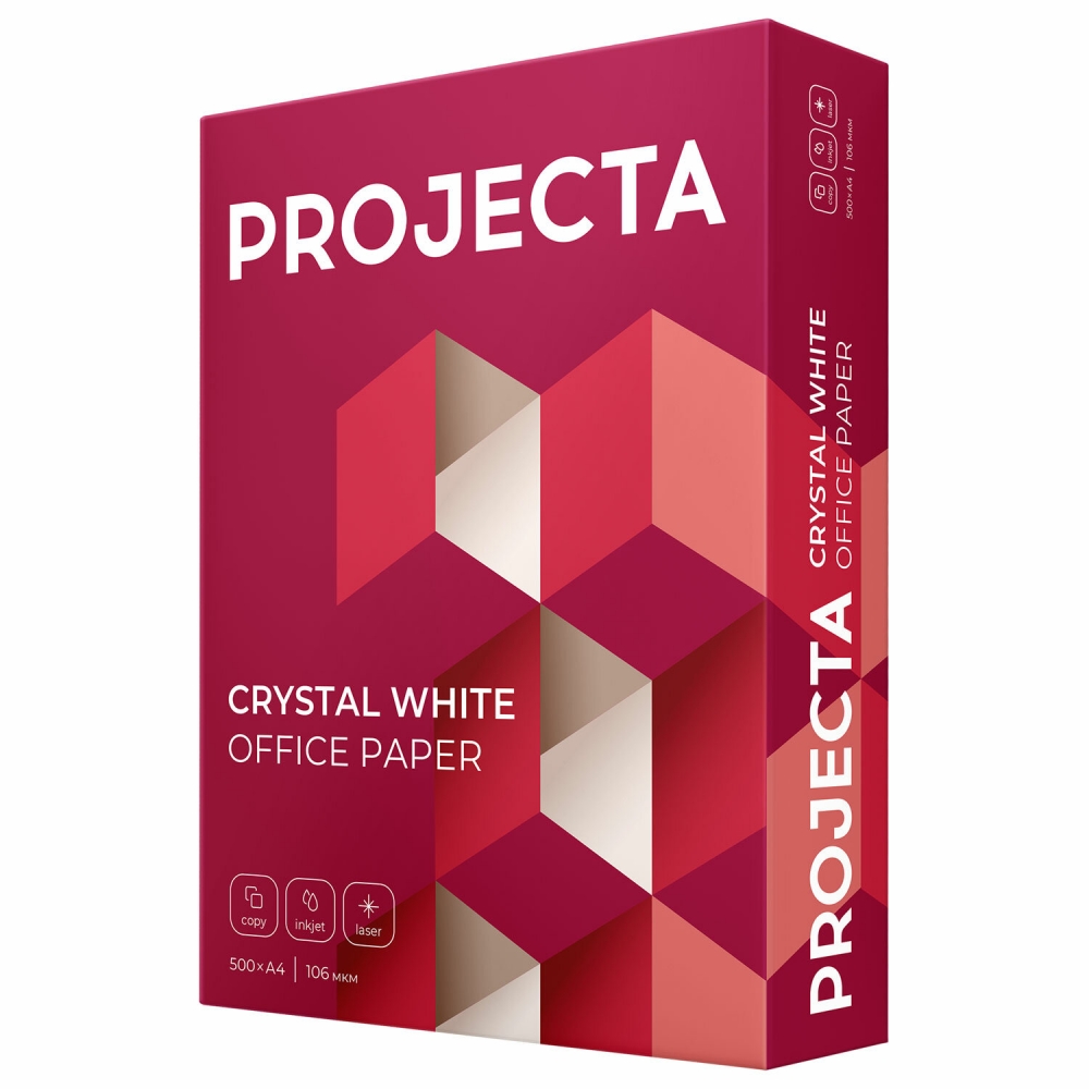 

Бумага офисная А4 Projecta Ultra 80 г/м2 500л марка А n- 5шт, 114748.397639