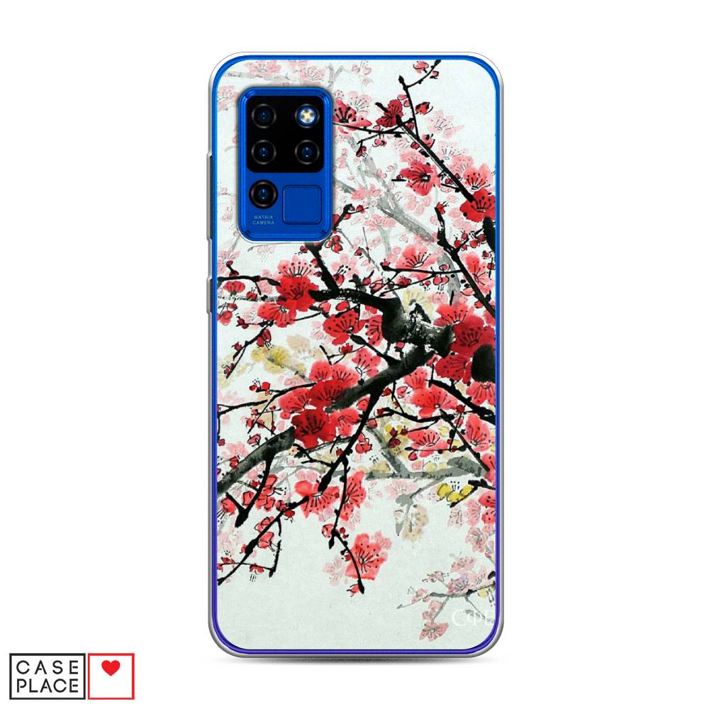 

Чехол Awog на Oukitel C21 / Оукитель C21 "Сакура", Розовый;черный, 230350-4