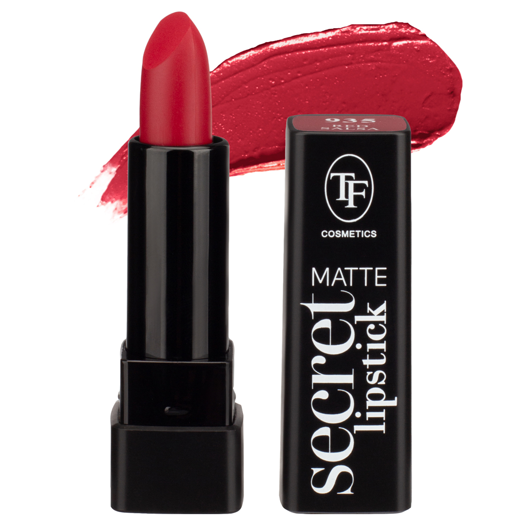 Помада для губ TF cosmetics Matte Secret матовая тон 935 Red salsa Красная сальса термоусаживаемая трубка smartbuy 16 8 красная 1 м sbe hst 16 r