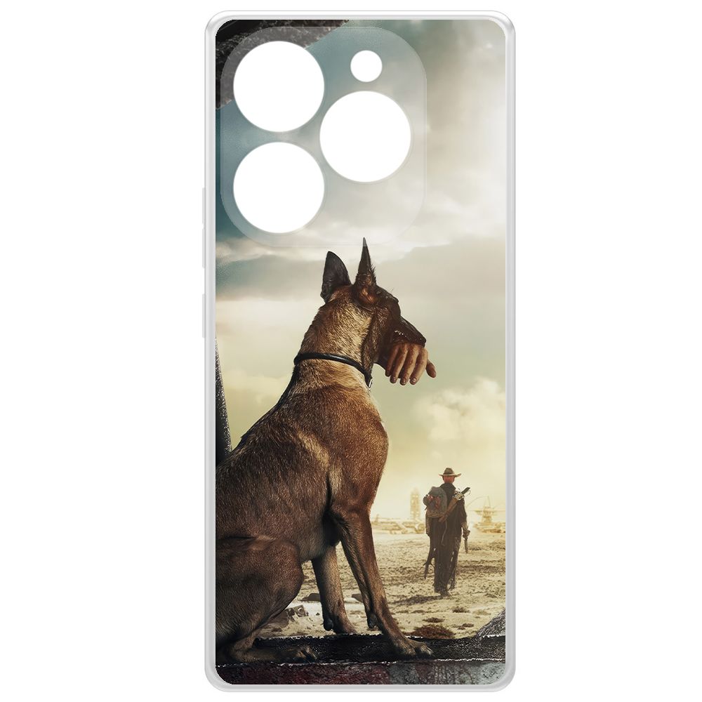 

Чехол-накладка Krutoff Clear Case Фоллаут (Fallout) - Псина для ITEL S23+, Прозрачный