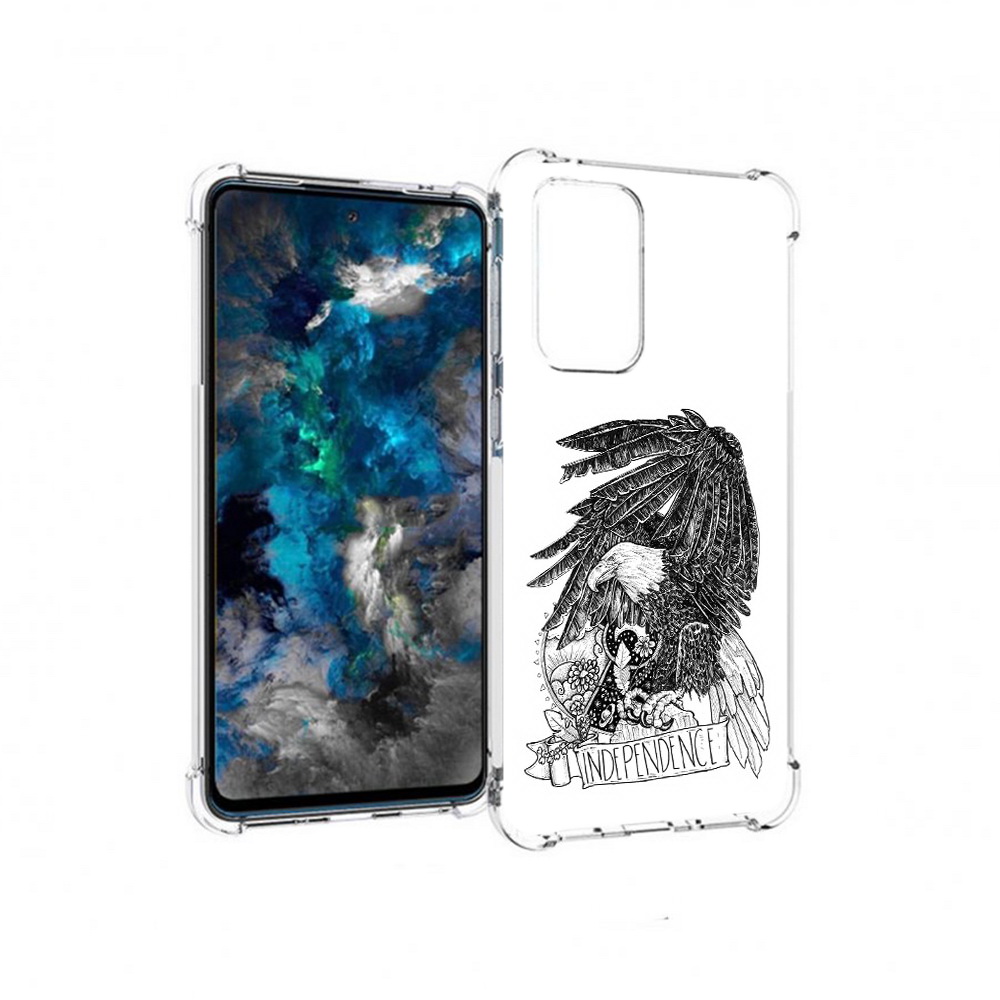 

Чехол MyPads Tocco для Samsung Galaxy A33 5G черно белый сокол, Прозрачный, Tocco